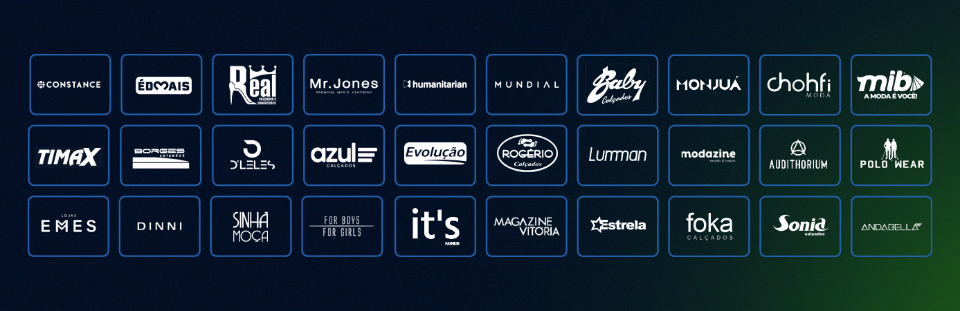 Logos de clientes e parceiros