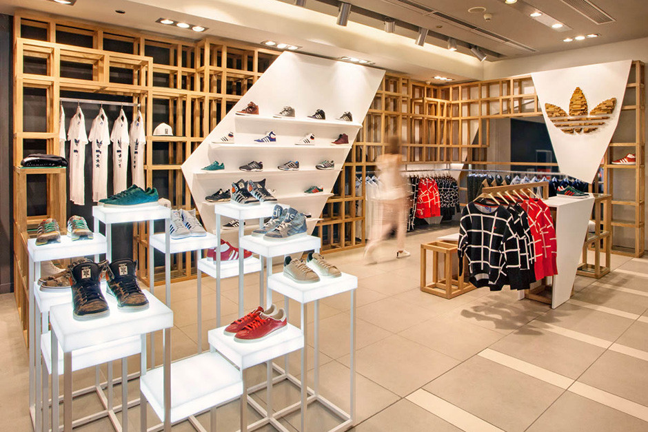 Pontos focais na loja da Adidas por ONOMA Architects
